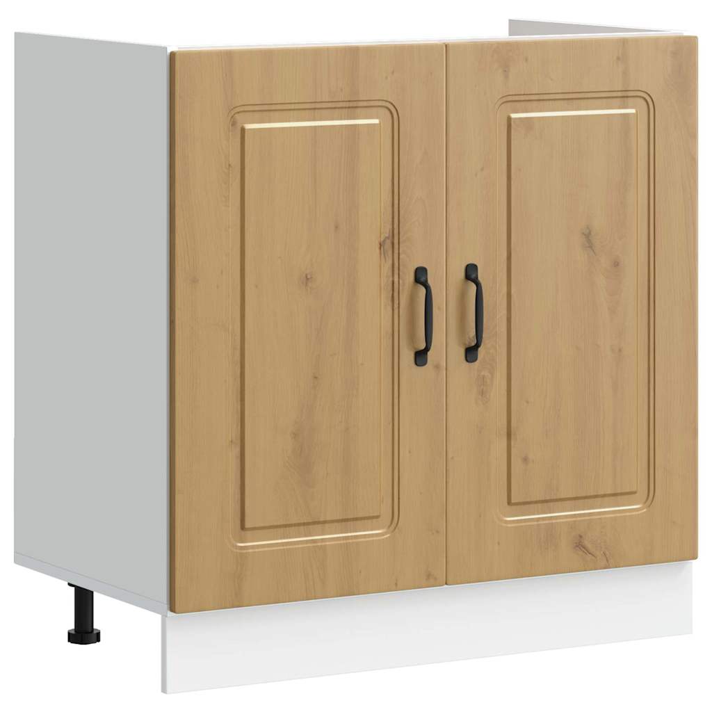 Küchenschrank Kalmar Weiß 80 x 46 x 81.5 cm Holzwerkstoff