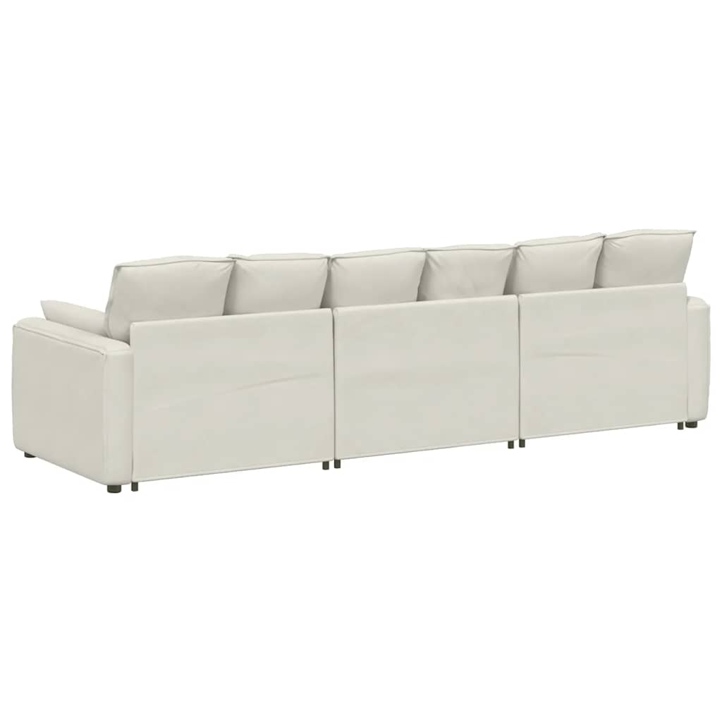 Modulares Sofa mit Kissen Blau