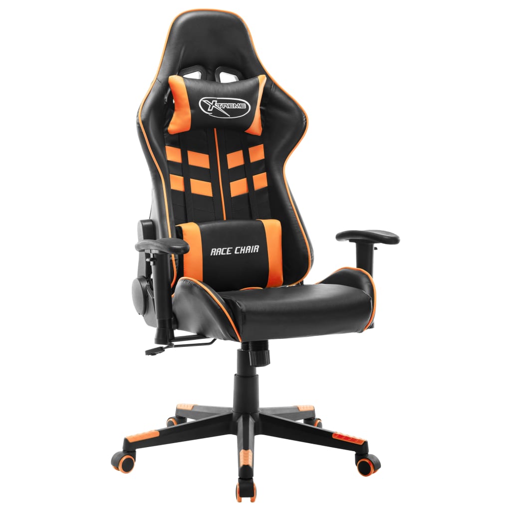 Gaming-Stuhl Schwarz und Blau Kunstleder
