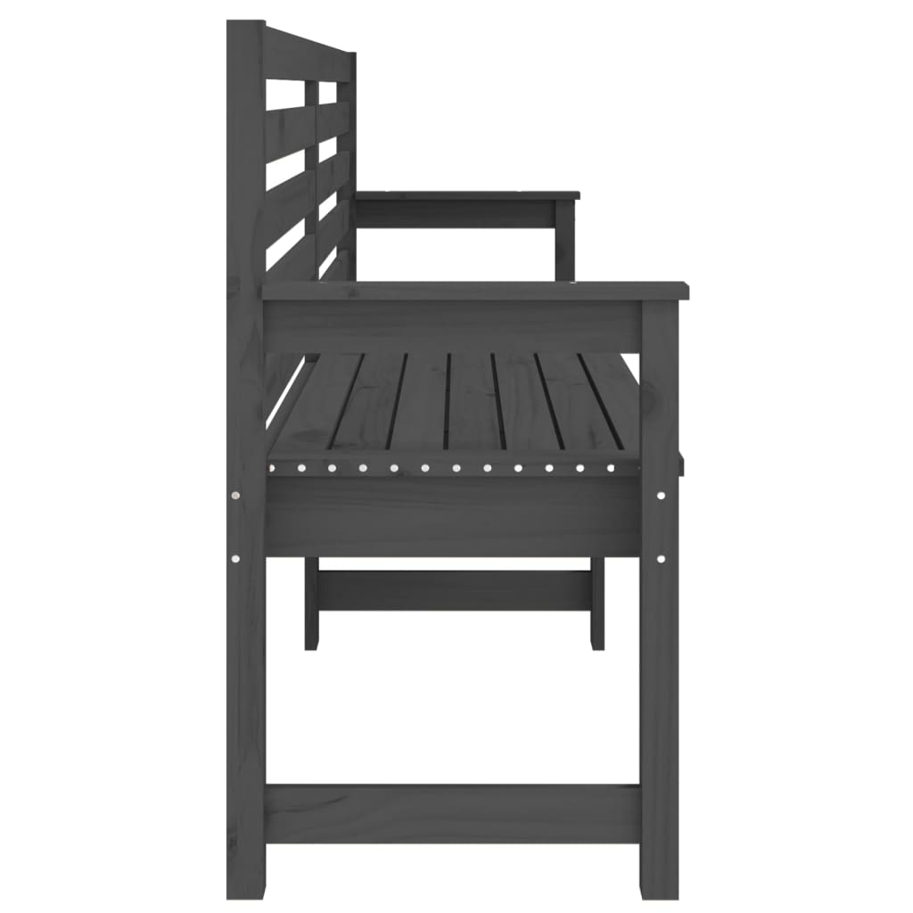 Gartenbank Grau 109x48x91,5 cm Massivholz Kiefer