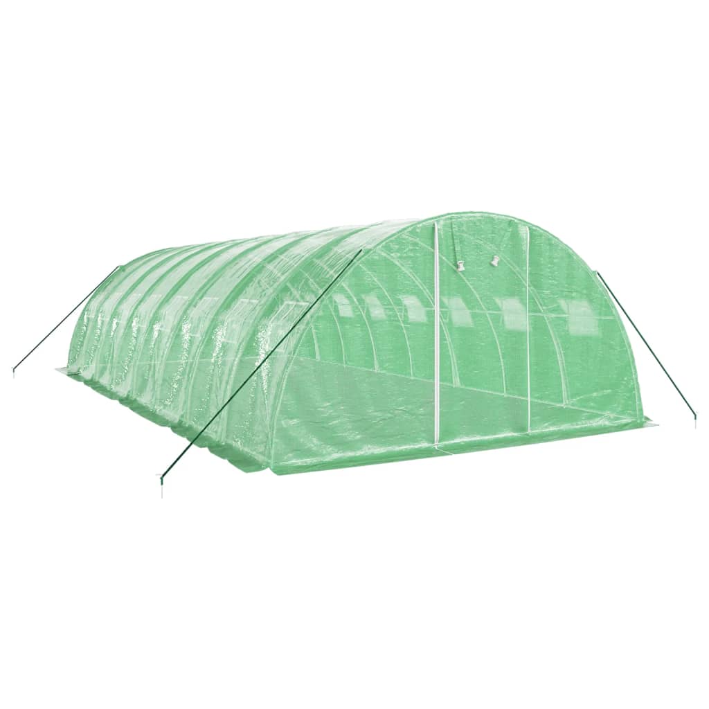 Gewächshaus mit Stahlrahmen Grün 8 m² 4x2x2 m
