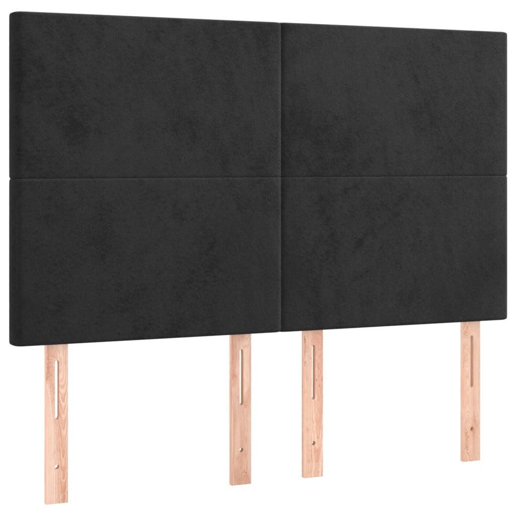 Kopfteil Hellgrau 80x5x118/128 cm Samt