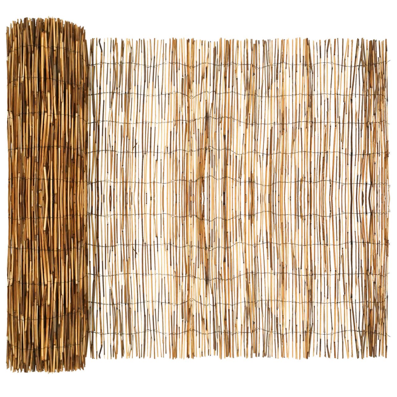 Gartenzaun Karbonisiert 500 x 100 cm Schilf