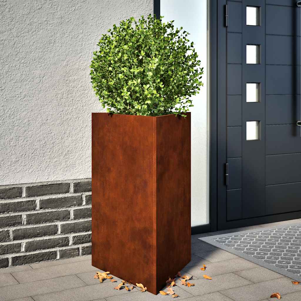 Pflanzkübel 30x26x75 cm Cortenstahl