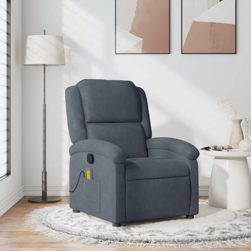 Relaxsessel Elektrisch Hellgrau Samt