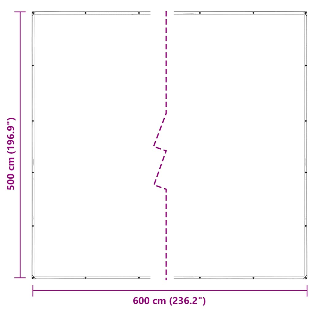 Transparente Plane mit Ösen 1x2 m PVC