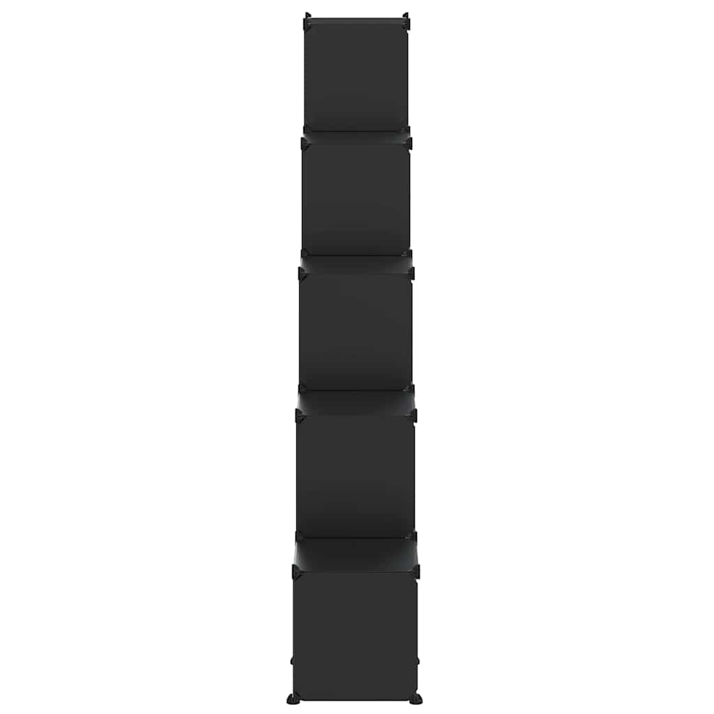 Regalsystem mit 12 Würfeln Schwarz PP