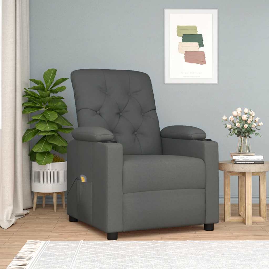 Massagesessel Schwarz Stoff