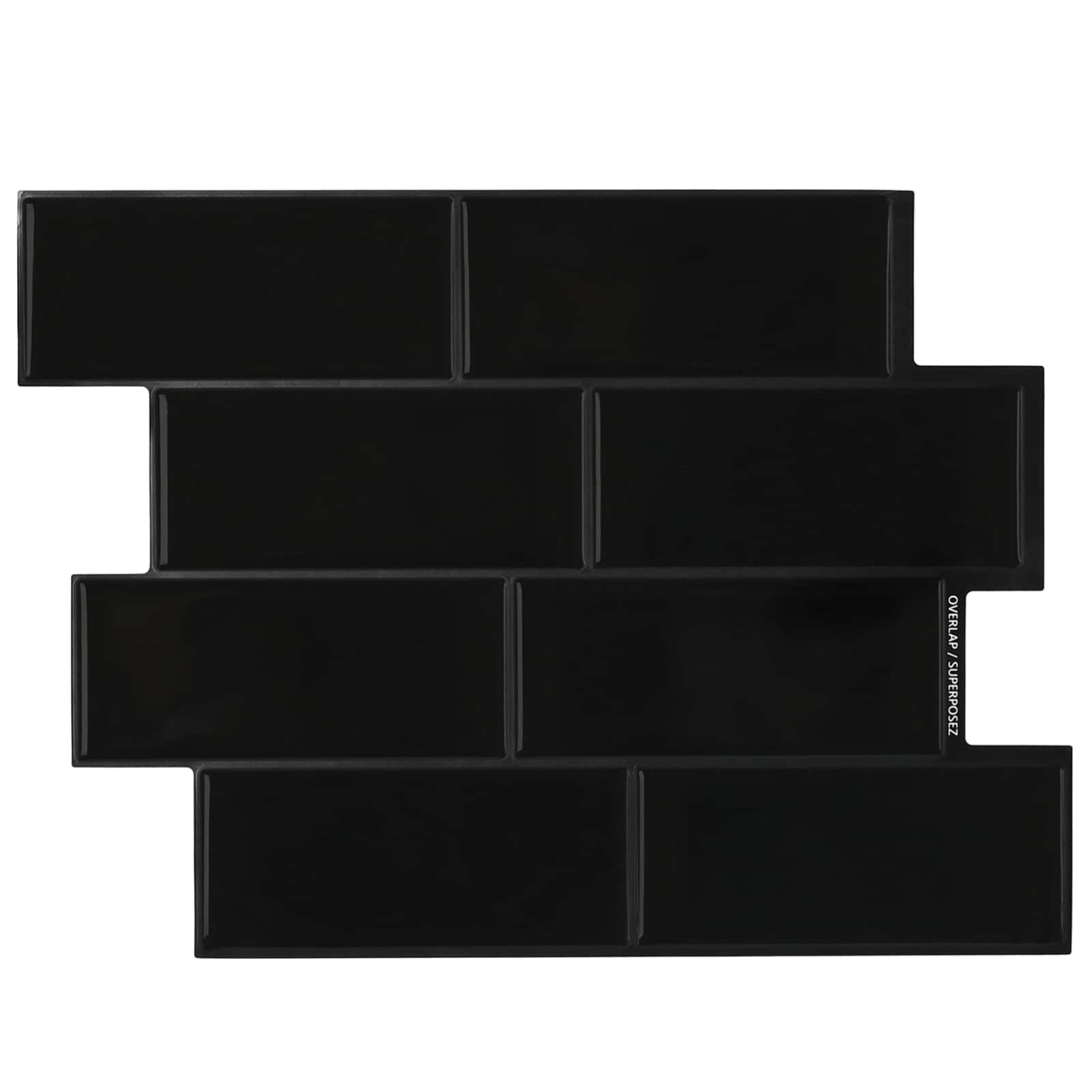 U-Bahn-Fliese 10 pcs Weiß Grau 29 x 21 cm Polyurethan und PET