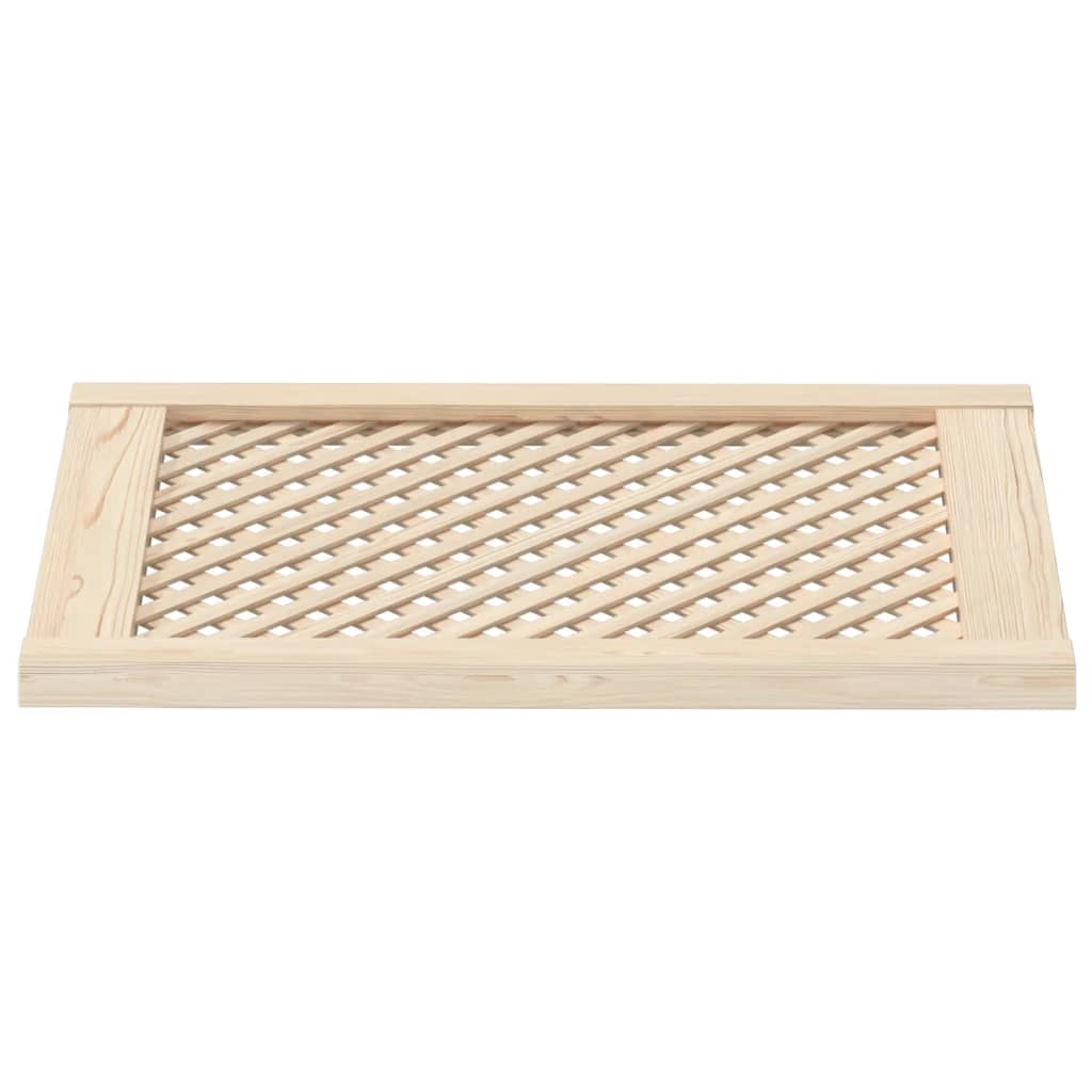 Schranktüren 2 Stk. Gitter-Design 39,5x39,5cm Massivholz Kiefer