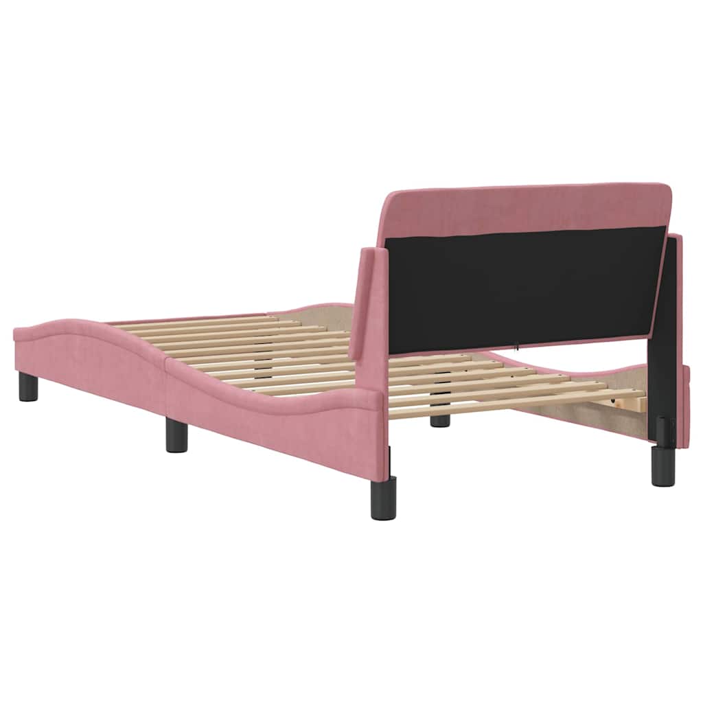 Bettgestell "Dover" Hellgrau 80x200 cm Samt