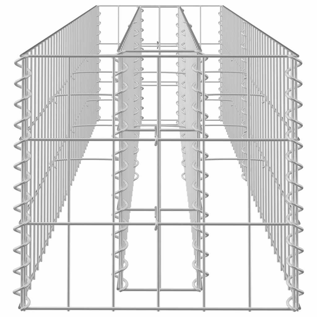 Gabionen-Hochbeet Verzinkter Stahl 90x30x10 cm