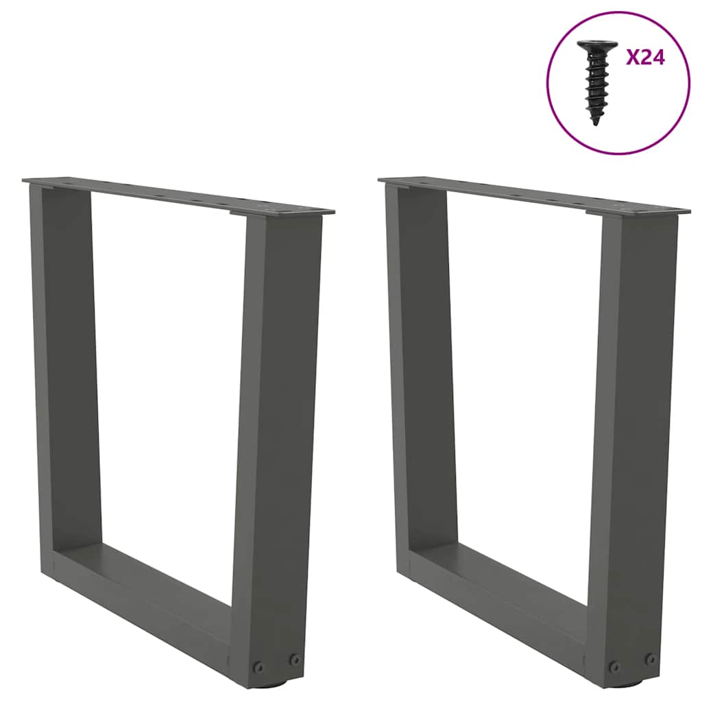 Couchtischbeine V-Form 2 Stück Schwarz 30x(30-31,3) cm Stahl
