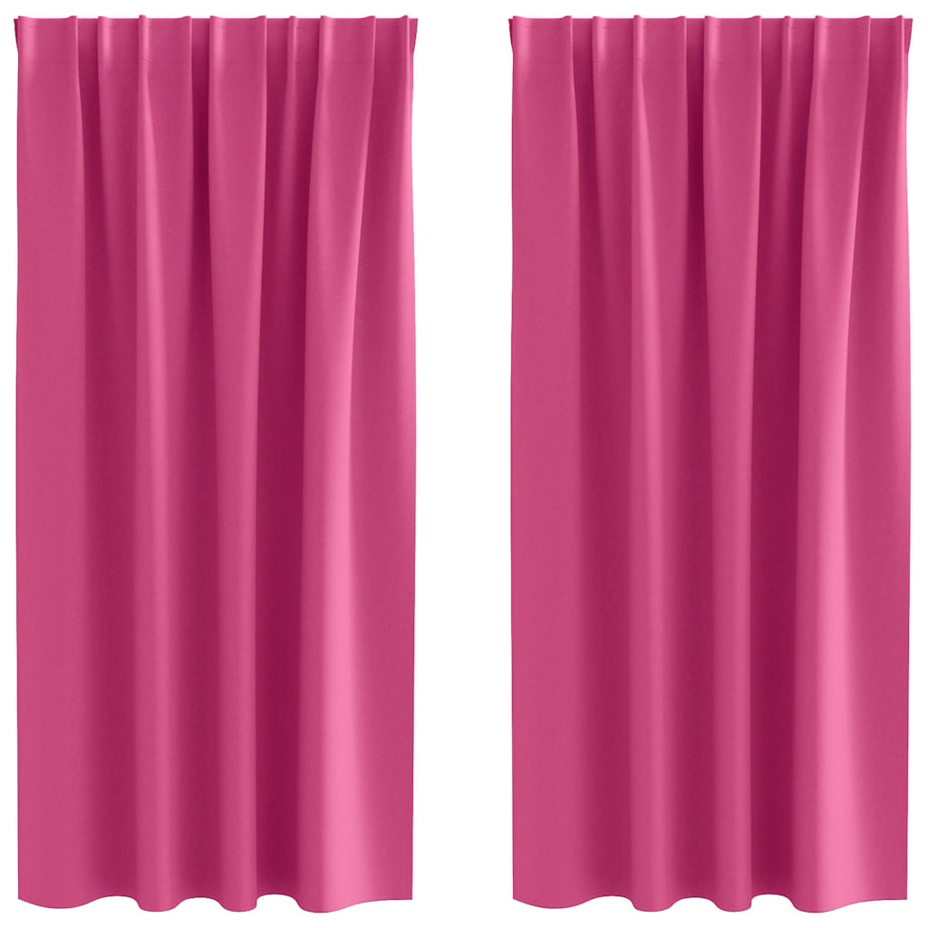 Verdunkelungs-Vorhänge mit Ringen 2 pcs Beige 140 x 140 cm