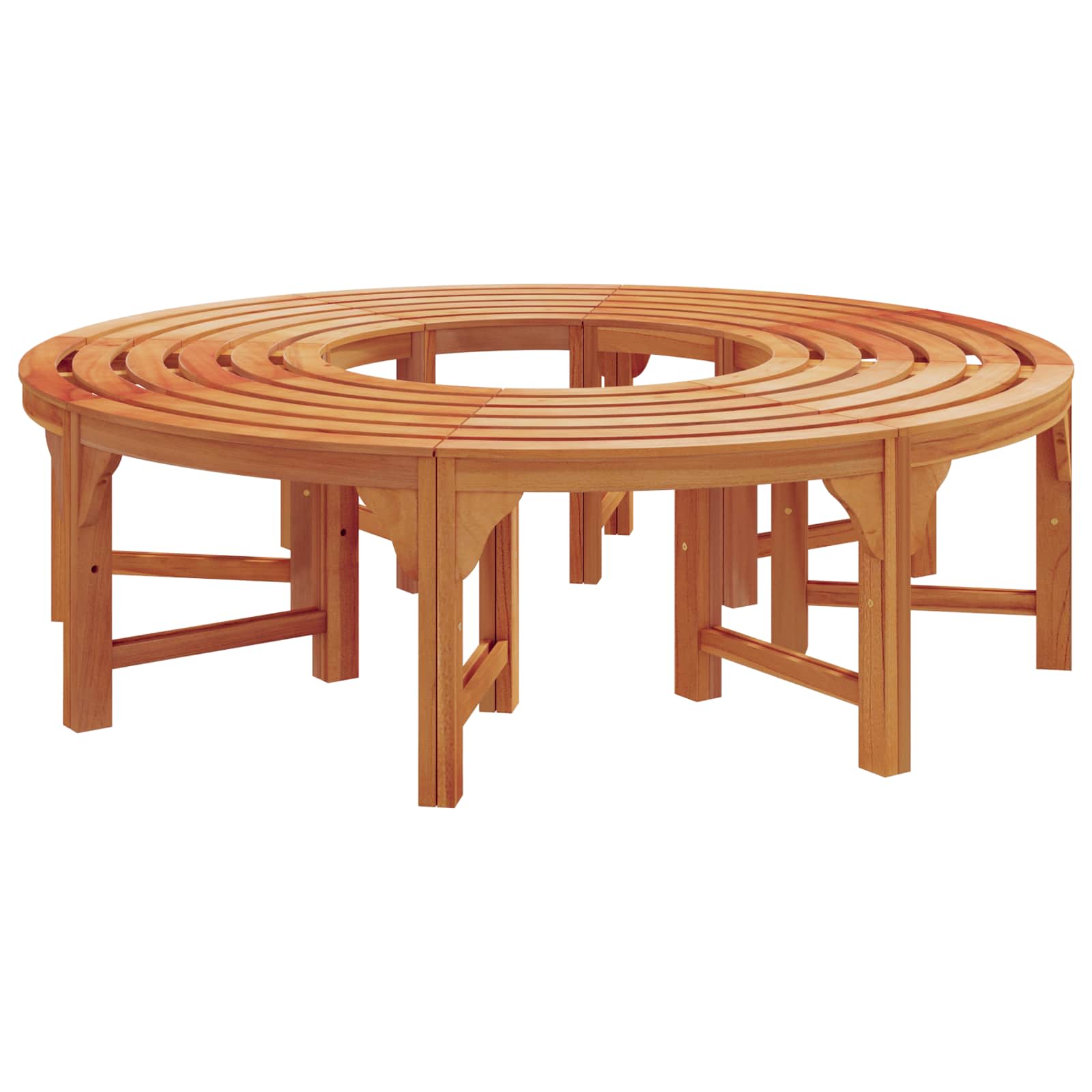 Baumbank Rund Ø208 cm Massivholz Eukalyptus