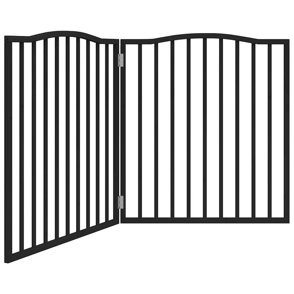 3-tlg. Hundetor Faltbar 150 cm Pappelholz
