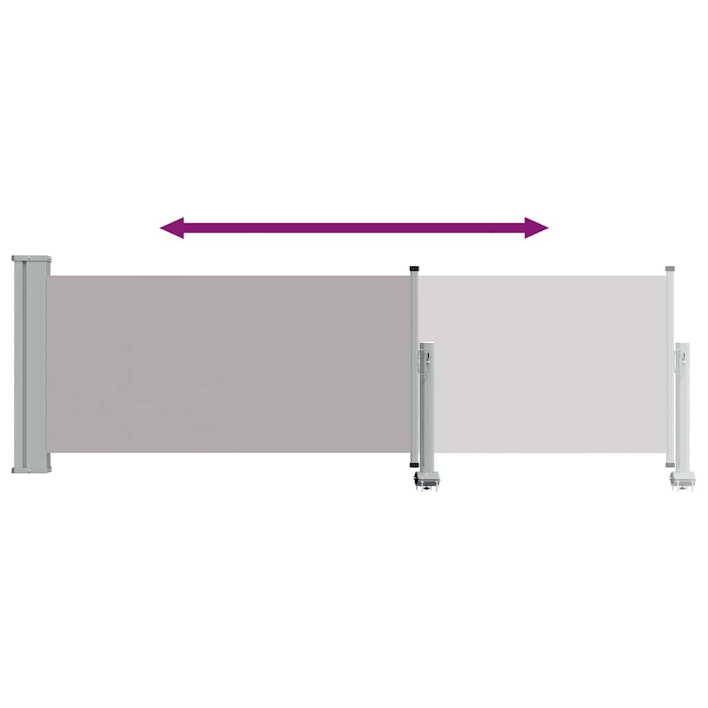 Seitenmarkise 60 x 300 cm 100% Polyester Eisen Stahl