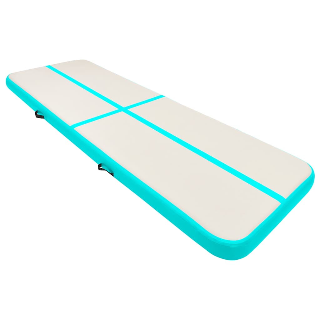 Aufblasbare Gymnastikmatte mit Pumpe 300×100×10 cm PVC Rosa