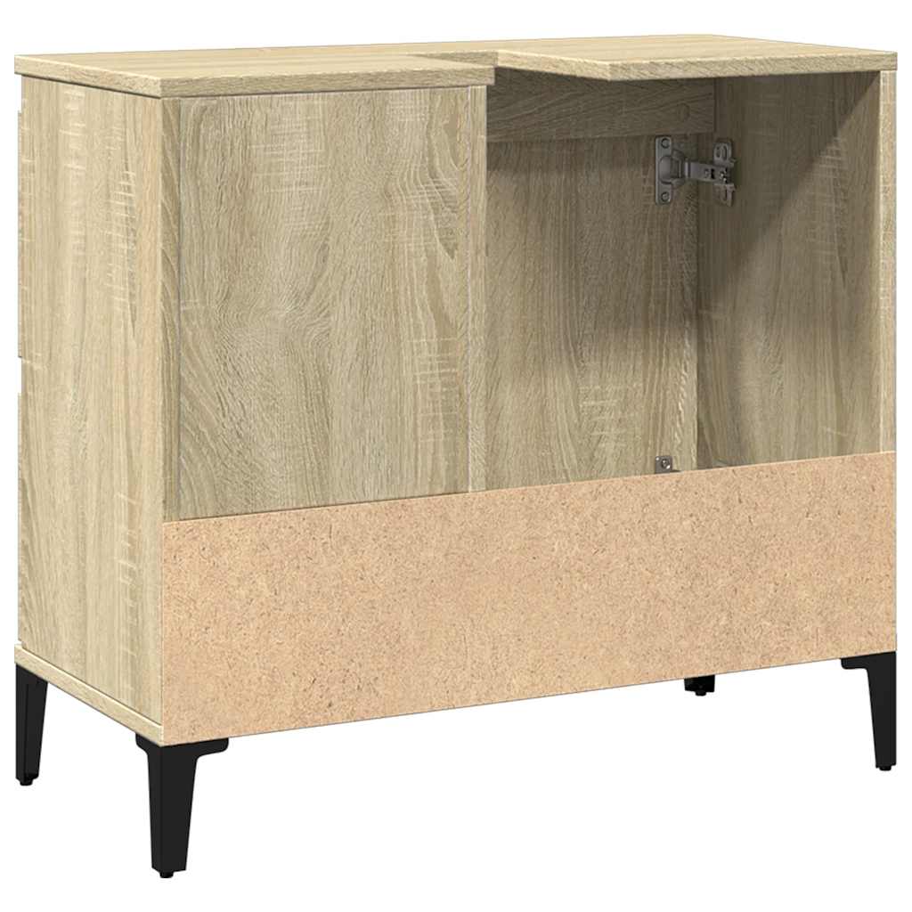 Badschrank Weiß 65x33x60 cm Holzwerkstoff