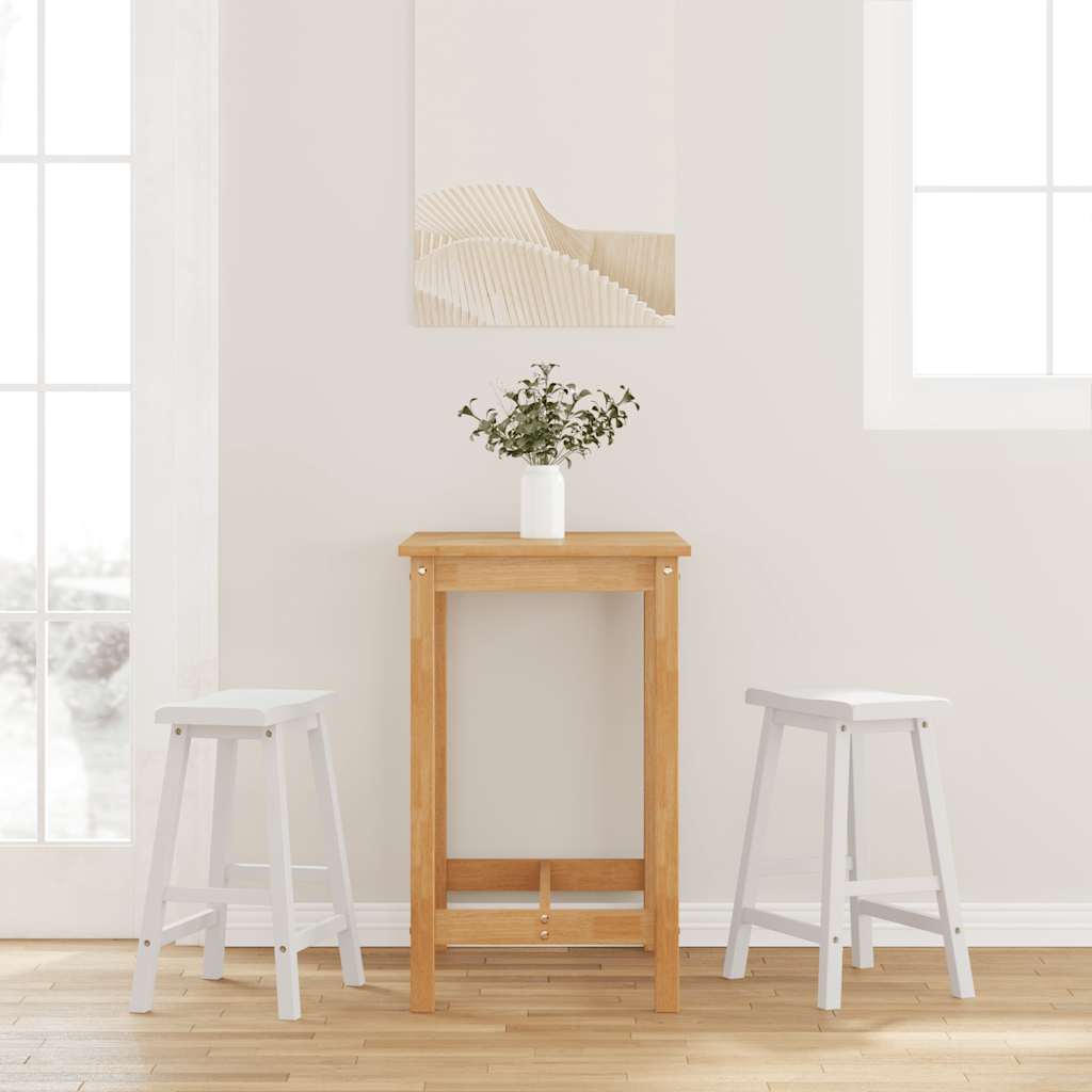 Barhocker 2 Stk. Massivholz