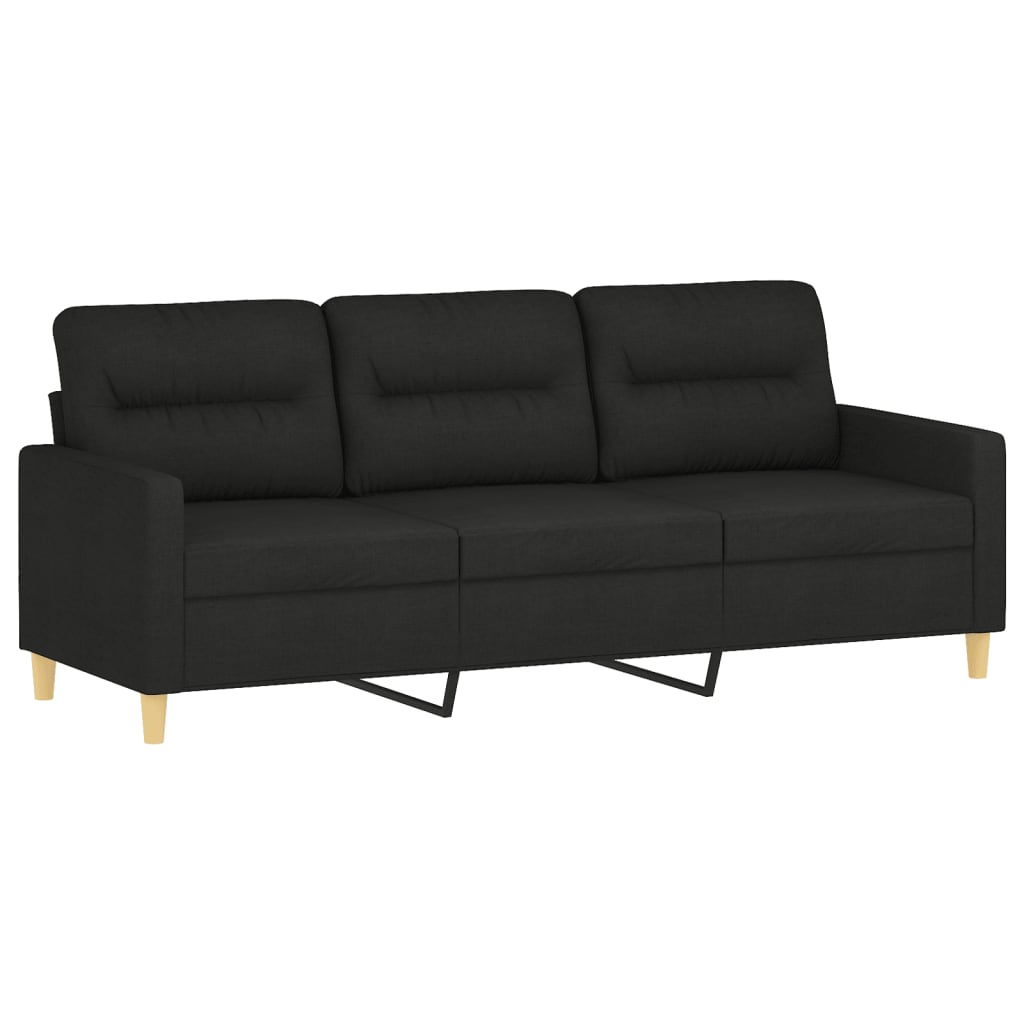 2-Sitzer-Sofa mit Zierkissen Braun 120 cm Stoff