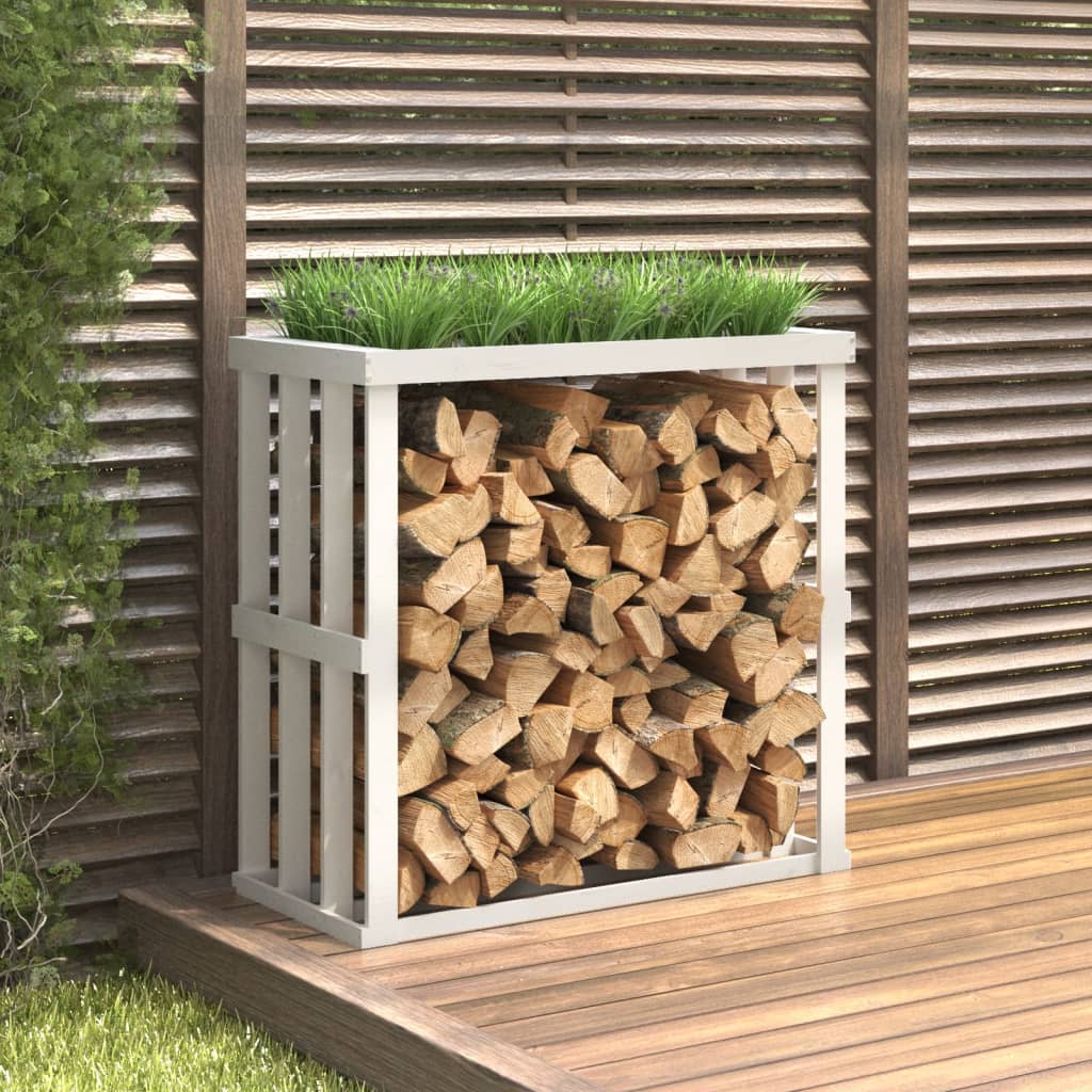 Outdoor-Kaminholzregal 108x52x106 cm Massivholz Kiefer