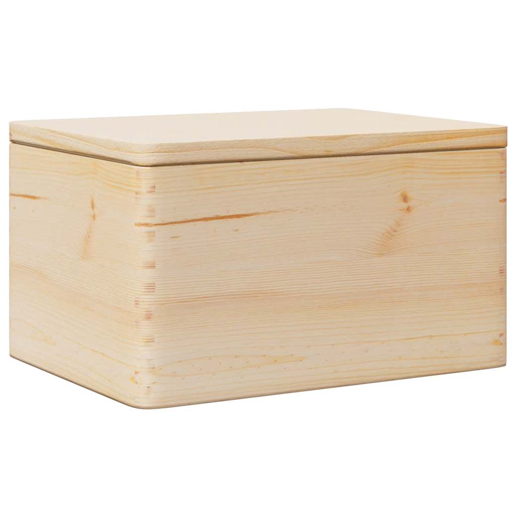 Holzkiste mit Deckel 40x30x13 cm Massivholz Kiefer