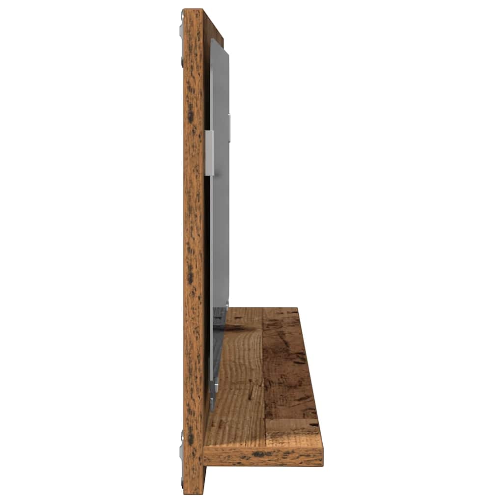 Badspiegel Weiß 40x10,5x37 cm Holzwerkstoff