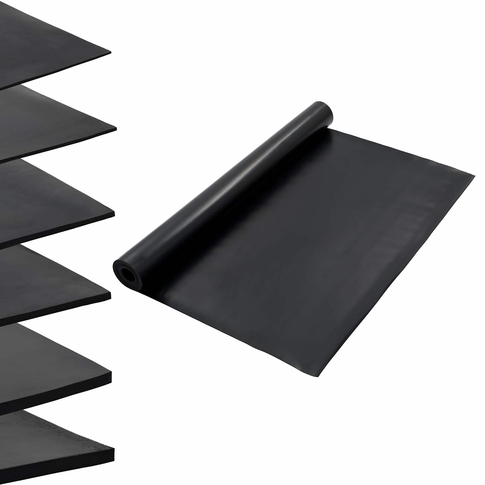 Bodenbelag Schwarz 1,2 x 2 m Gummi