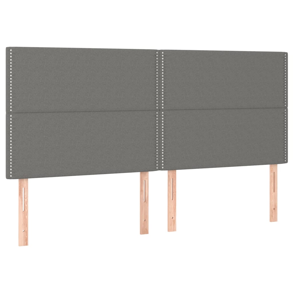 Kopfteil Dunkelgrau 80 x 5 x 118/128 cm Stoff