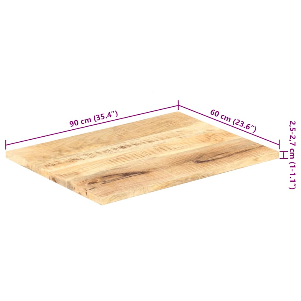 Tischplatte Massivholz Akazie 15-16 mm 60x80 cm