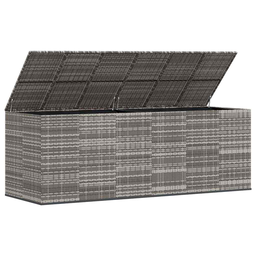 Garten-Kissenbox PE Rattan 100x49x103,5 cm Schwarz