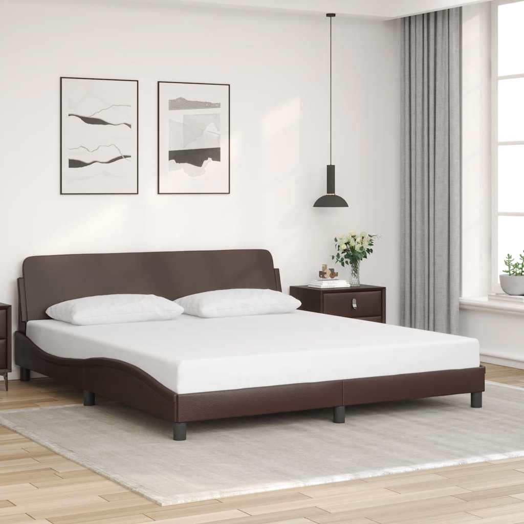 Bettgestell "Dover" Schwarz 80x200 cm Kunstleder