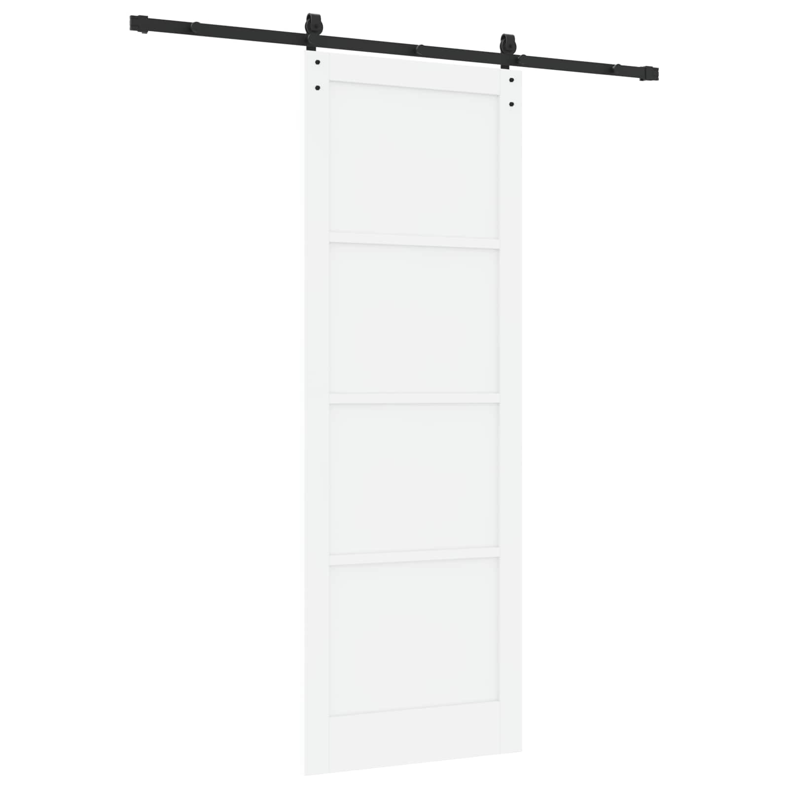 Schiebetür Natürlich und Schwarz 61 x 198,5 cm