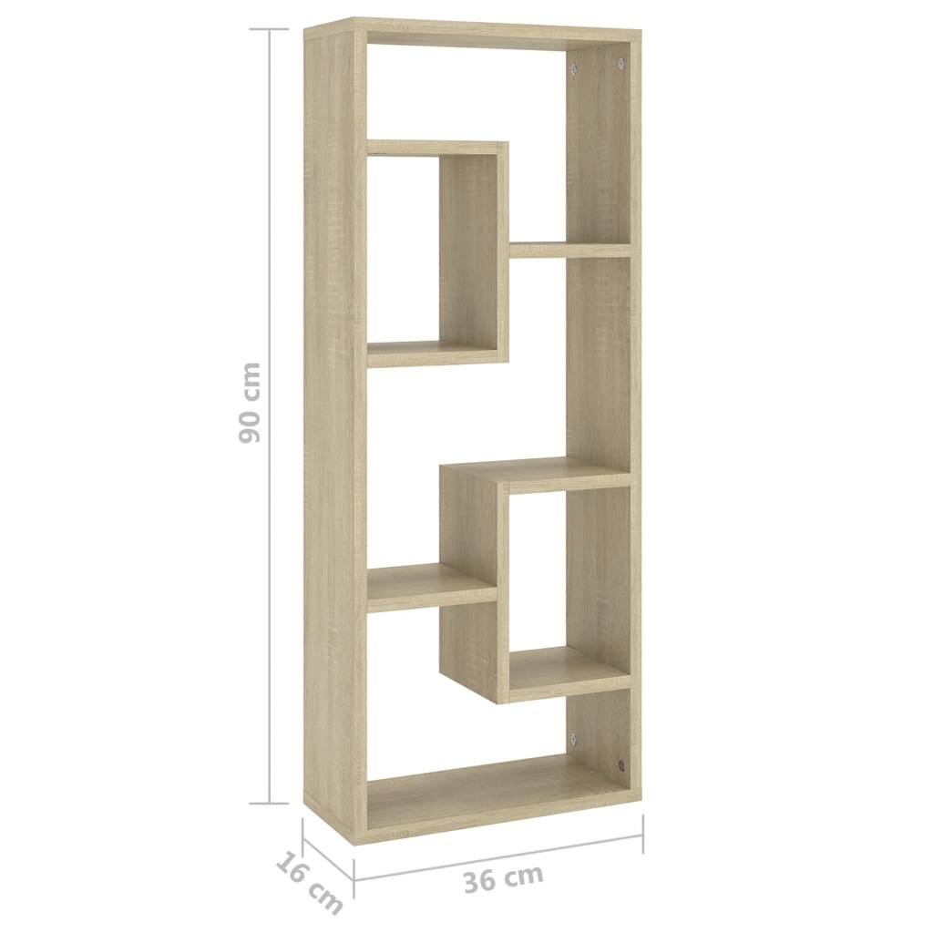 Wandregal Weiß 36x16x90 cm Holzwerkstoff