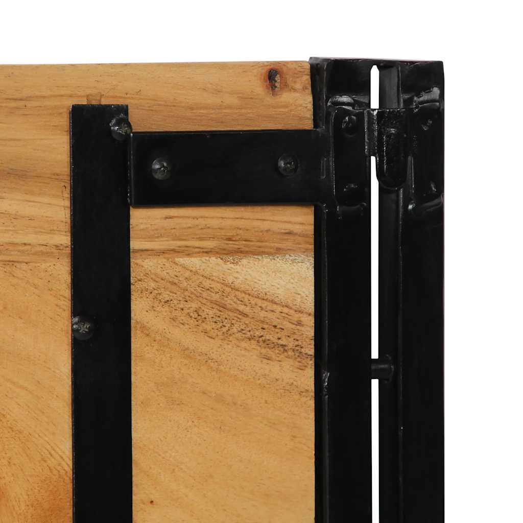 Kopfteil 100 cm Massivholz Mango und Eisen