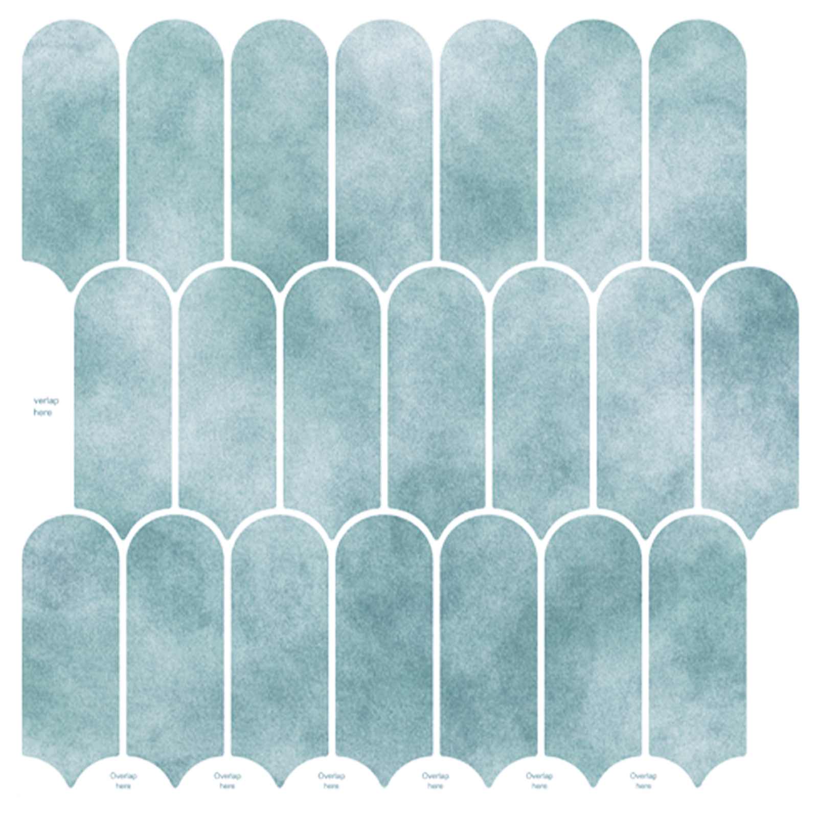 Federfliese 10 pcs Grau Marmor 30 x 30 cm Polyurethan und PET