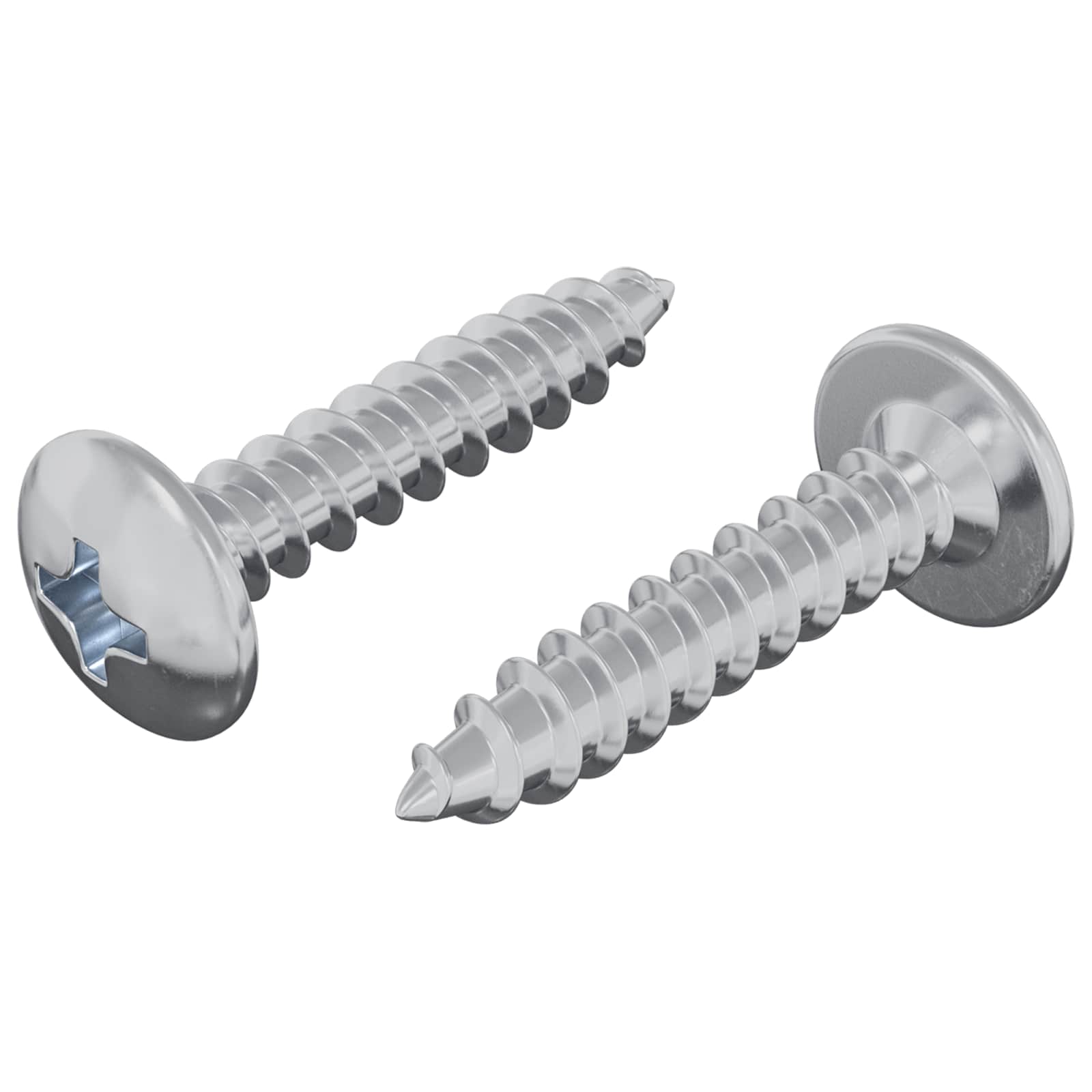 Selbstschneidender Nagel 2 pcs Zink-beschichtet 4 x 20 mm Stahl