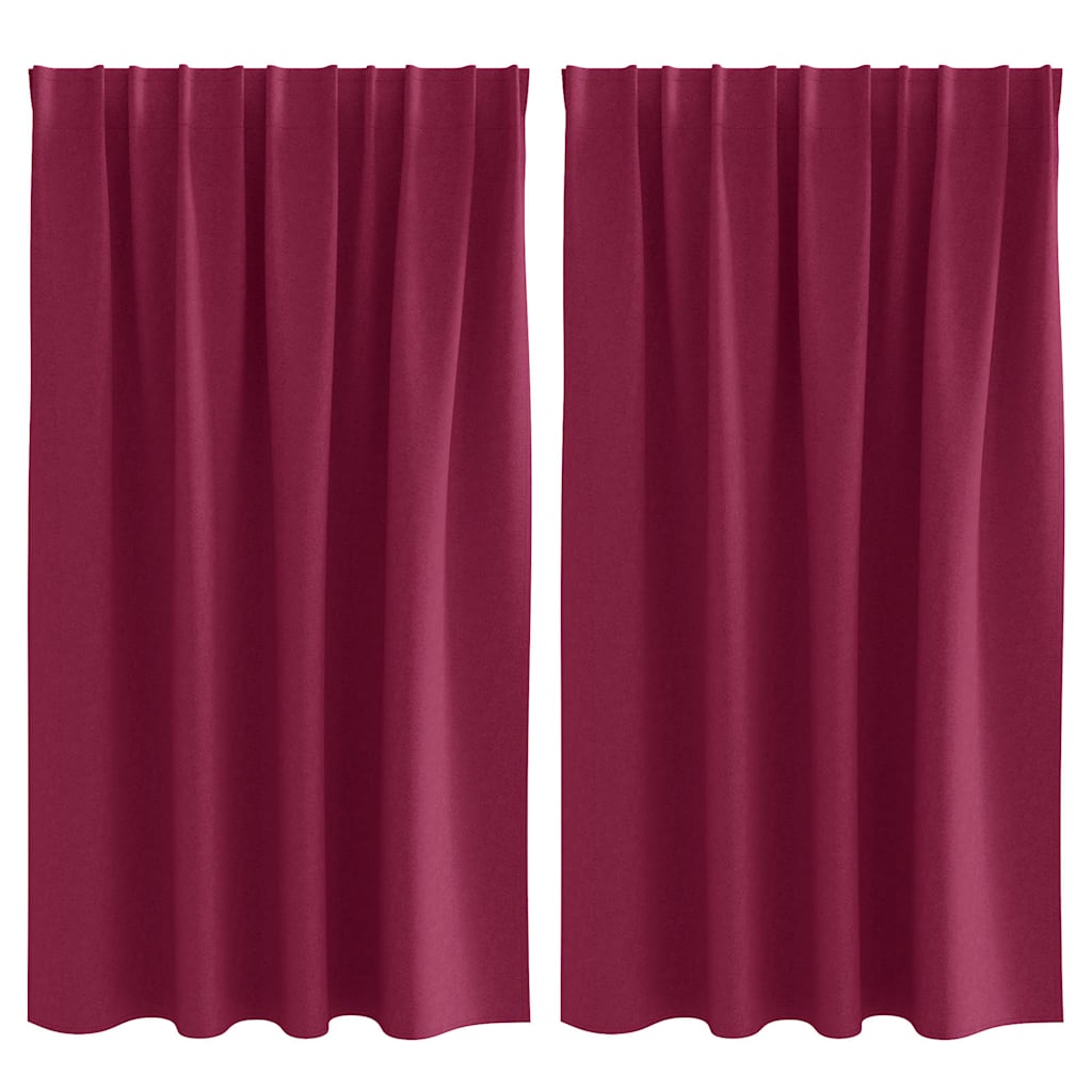 Verdunkelungs-Vorhänge mit Ringen 2 pcs Beige 140 x 140 cm