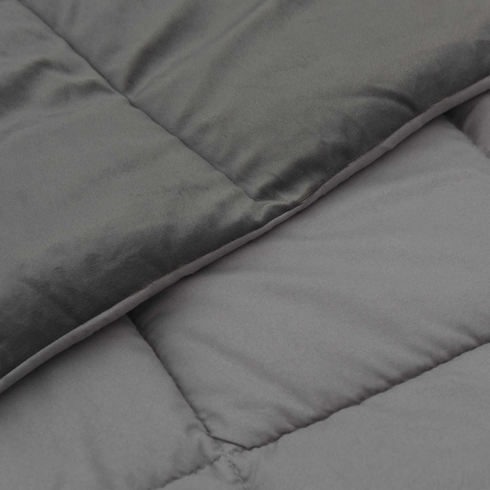 Winterbettdecke Gepolstert Anthrazit 240 x 260 cm Mikrofaser
