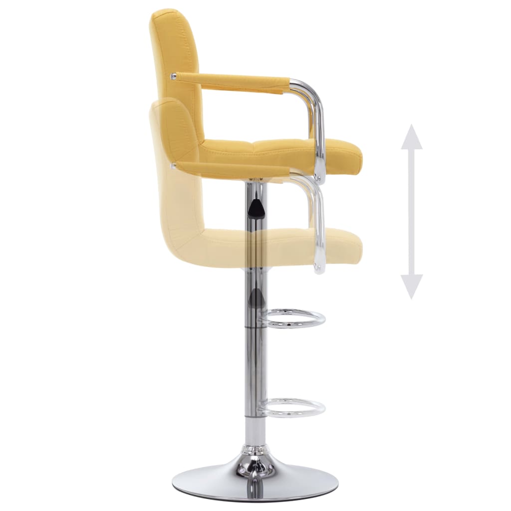 Barhocker 2 Stk. Grün Stoff