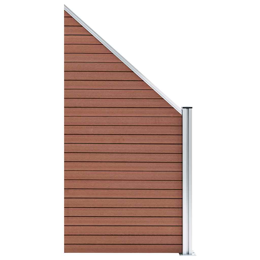 Zaunelement WPC 180x186 cm Schwarz