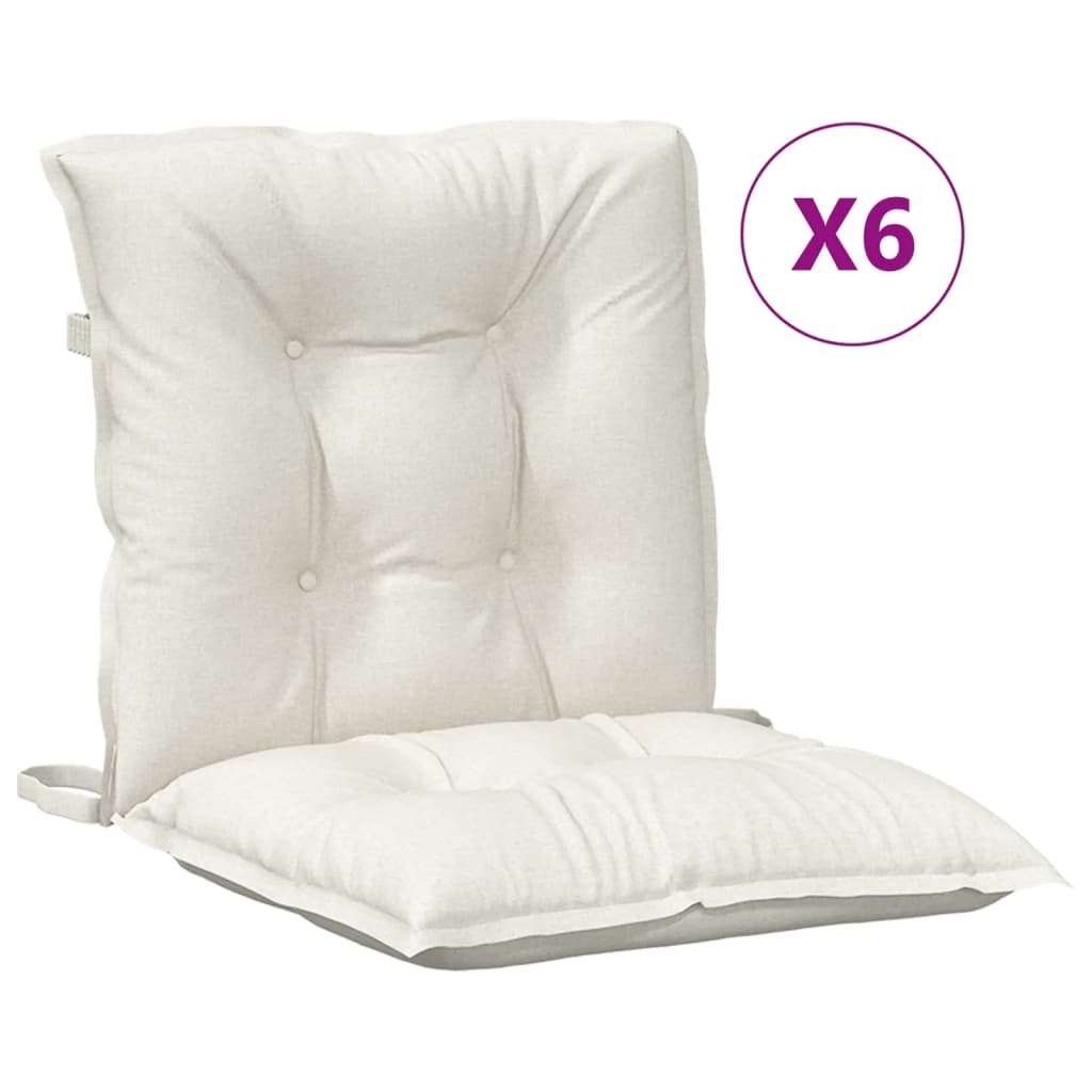 Niedriglehner-Auflagen 2 Stk Melange Anthrazit 100x50x7cm Stoff