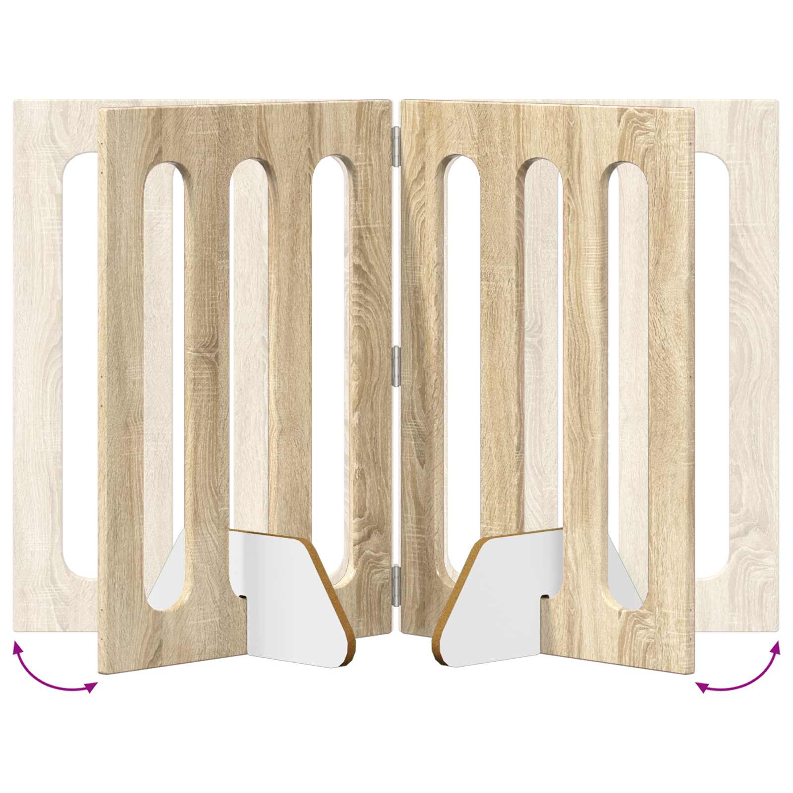 Faltbarer Haustierzaun 2 pcs Weiß 100,5 x 38 x 70 cm