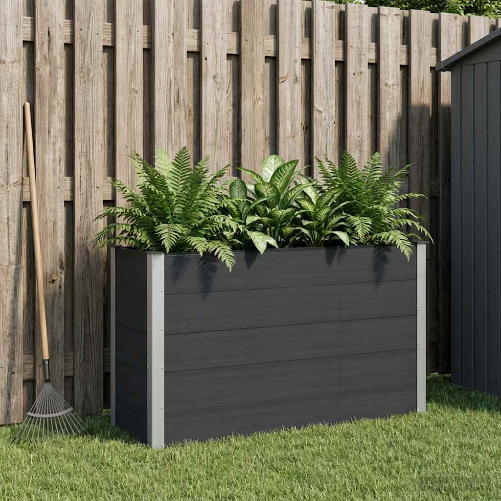 Garten-Hochbeet 200x50x54 cm WPC Grau