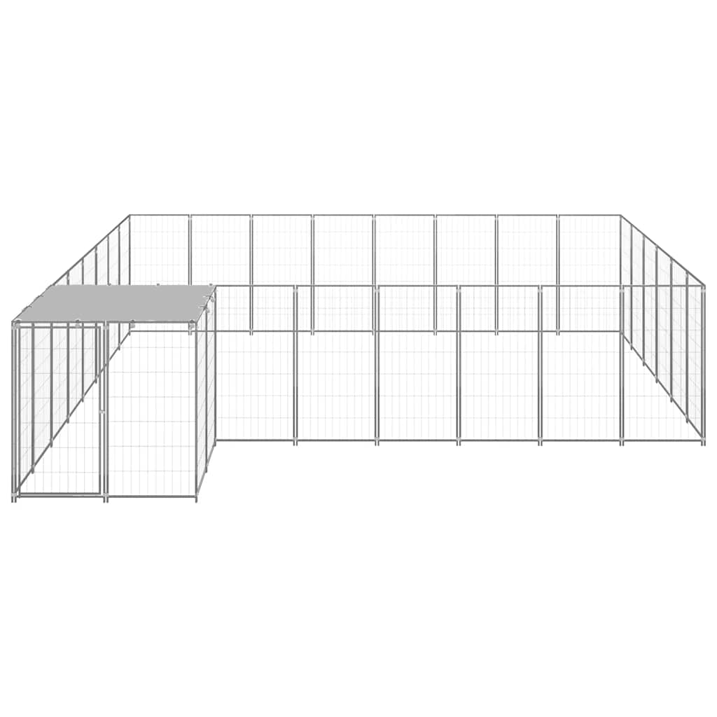 Hundezwinger Schwarz 6,05 m² Stahl