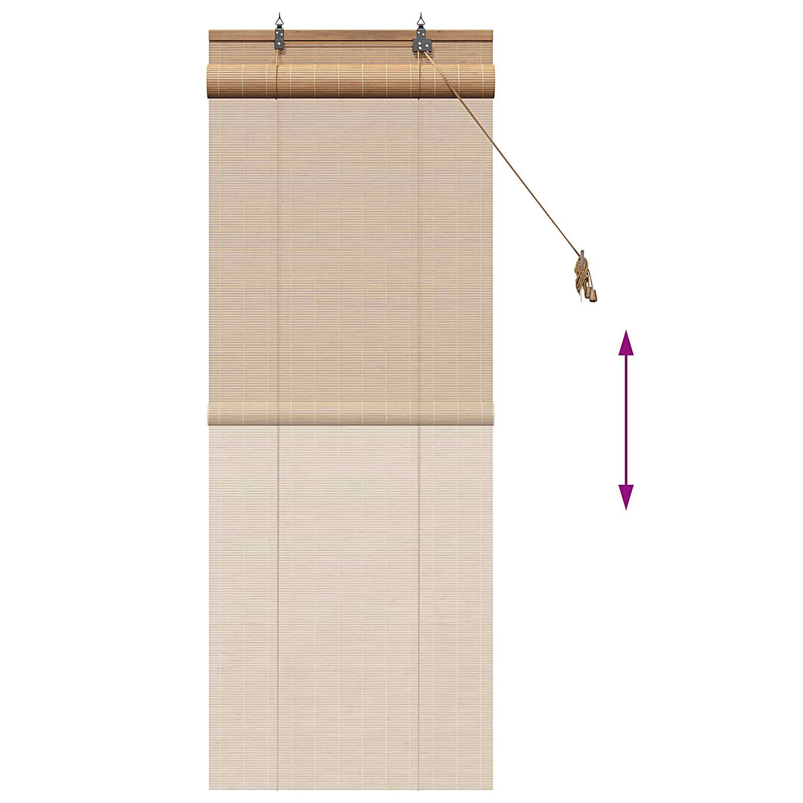 Rollo Braun 60 x 160 cm Bambus