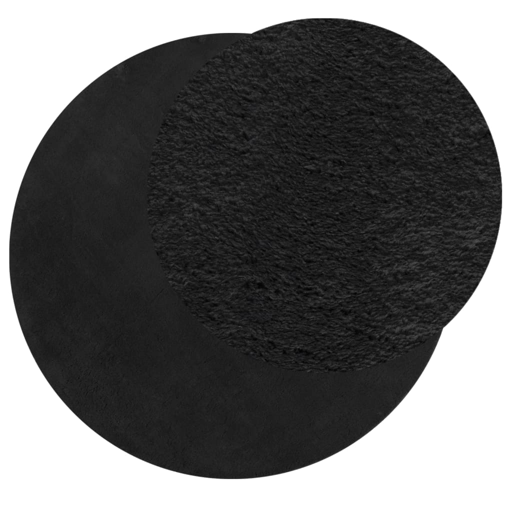 Teppich HUARTE Kurzflor Weich und Waschbar Anthrazit 60x110 cm