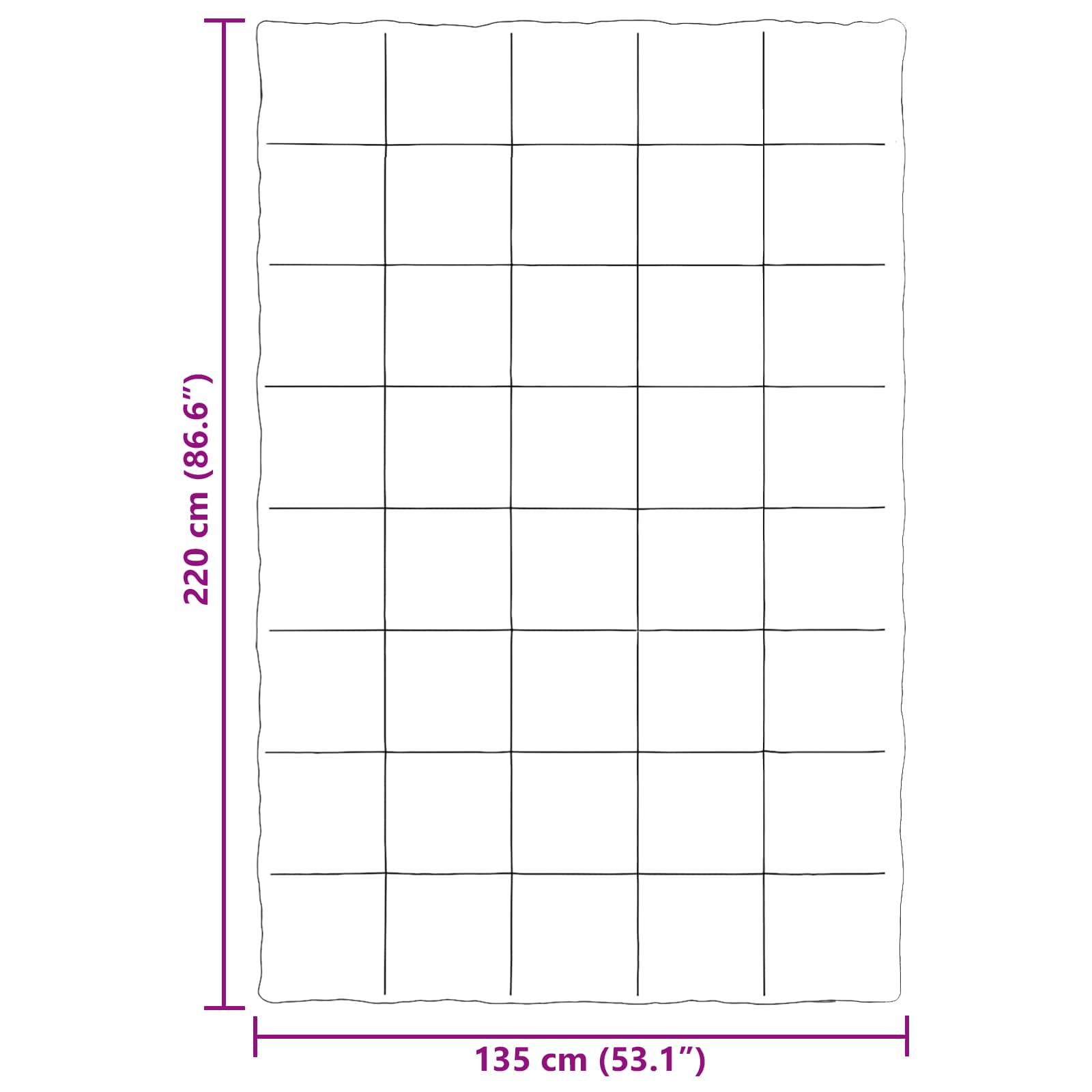 Sommerdecke Gesteppt Anthrazit 135 x 200 cm Mikrofaser