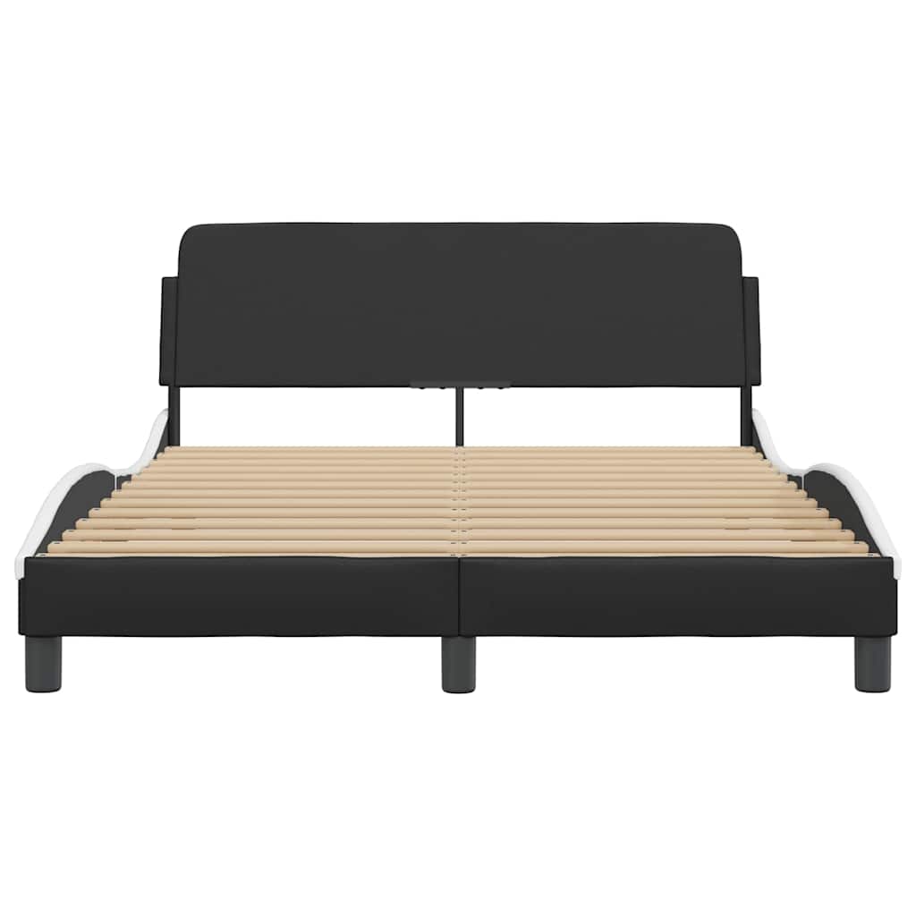 Bettgestell "Dover" Schwarz 80x200 cm Kunstleder